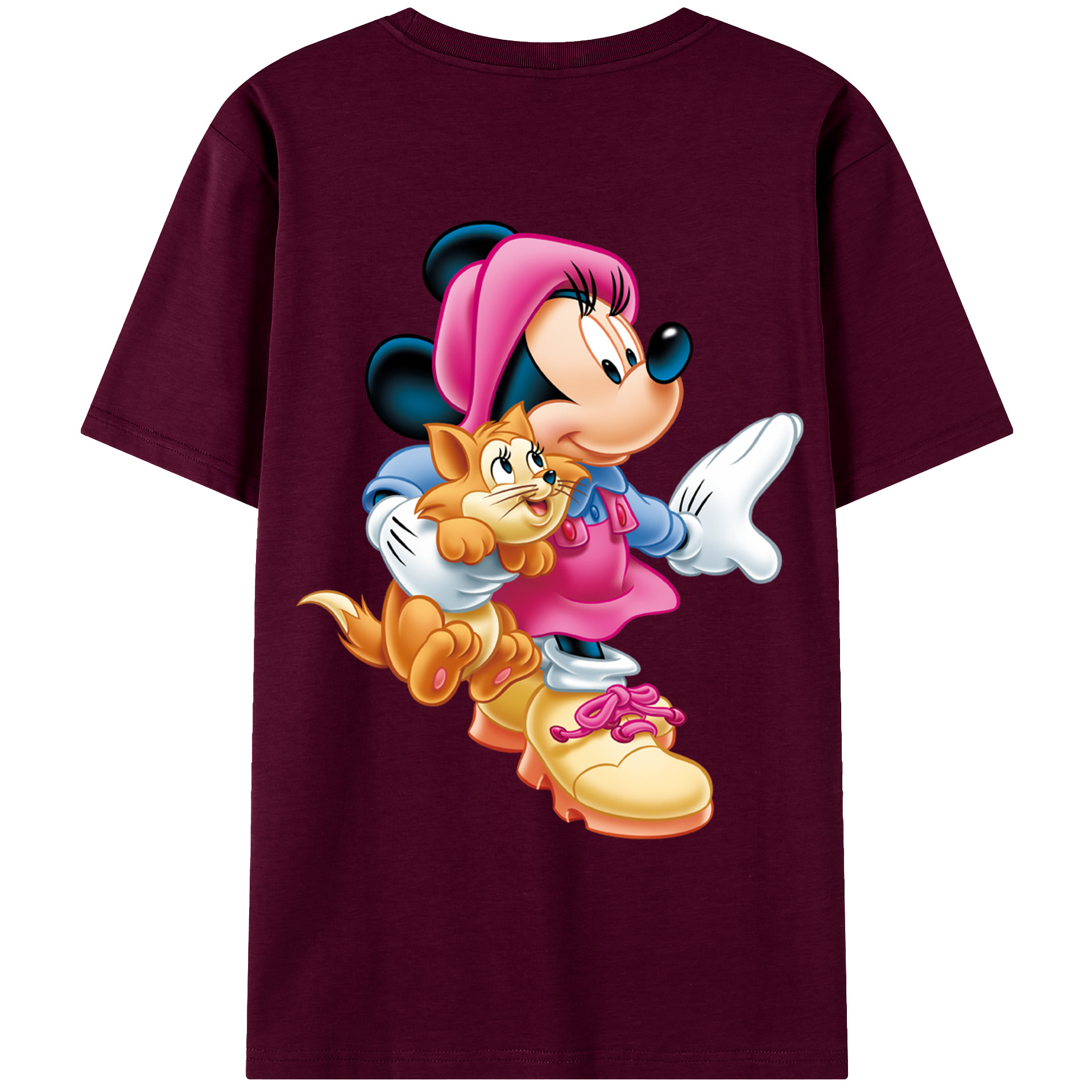 （画像用） ミッキーマウス Mickey Mouse レディース半袖Tシャツ(バックプリント)